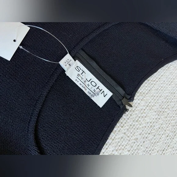 Elegant Black Women's Dress St. John knit USA 4 small - Picture 5 of 8